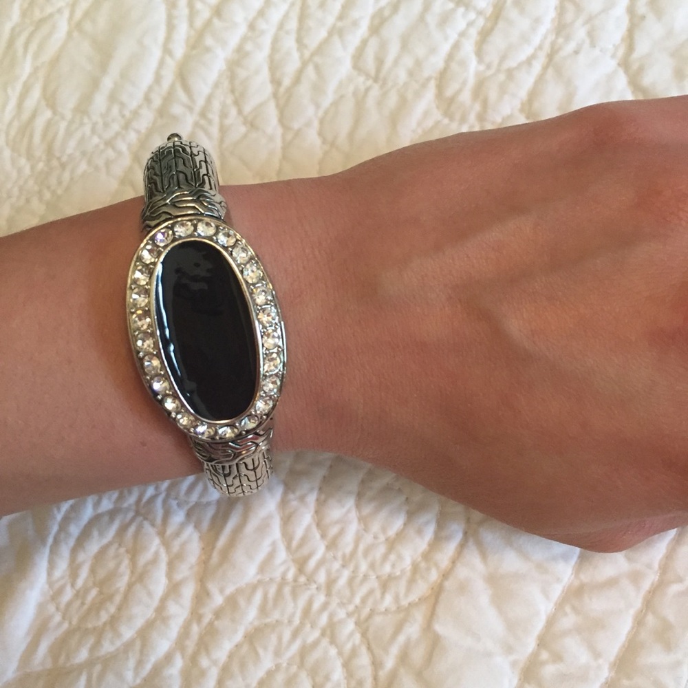 Silver hinge bracelet